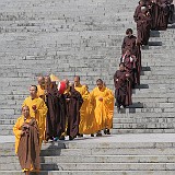 Monk's Procession  Monks in the Chongsheng temple, processing to the prayer hall.